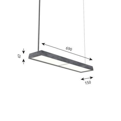 Louis Poulsen Slim Box Suspended Single Hanglamp - 3000K 3138lm Dali - Micro Prismatic - Aluminium