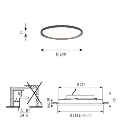 Louis Poulsen Slim Round 250 Recessed Plafondlamp - 3000K 1089lm Dali - Opal - Aluminium