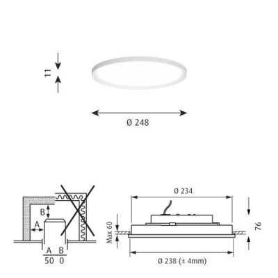 Louis Poulsen Slim Round 250 Recessed Plafondlamp - Kelvin instelbaar Dali - Prismatic - Wit