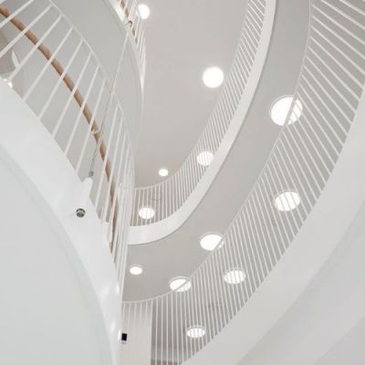 Louis Poulsen Slim Round 250 Semi-recessed Plafondlamp - Kelvin instelbaar Dali - Prismatic - Wit