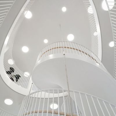 Louis Poulsen Slim Round 440 Semi-recessed Plafondlamp - 3000K 2677lm Dali - Opal - Wit