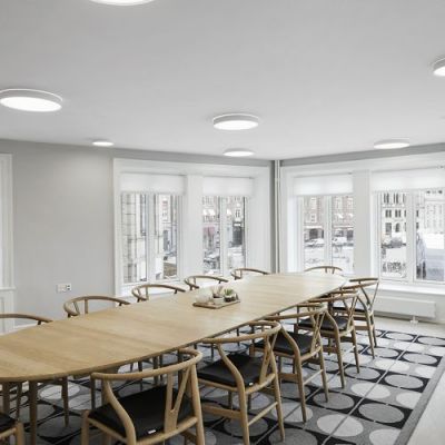 Louis Poulsen Slim Round 440 Semi-recessed Plafondlamp - Kelvin instelbaar 2532lm Dali - Opal - Wit