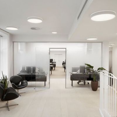Louis Poulsen Slim Round 440 Semi-recessed Plafondlamp - Kelvin instelbaar Dali - Prismatic - Wit