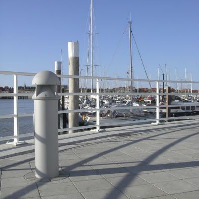 Louis Poulsen Waterfront LED Sokkellamp - 3000K - Geaard - Grondanker - Aluminium