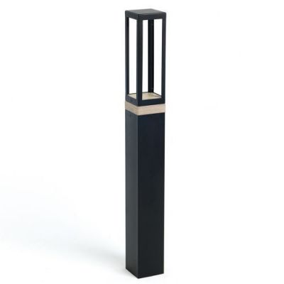 Ethimo Carre Sokkellamp - Pickled teak - Zwart