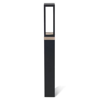 Ethimo Carre Sokkellamp - Pickled teak - Zwart