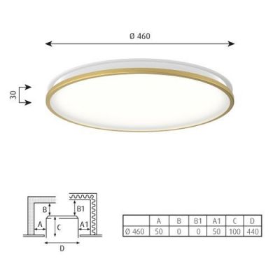 Louis Poulsen Munkegaard 460 Plafondlamp - 3000K Dali - Messing