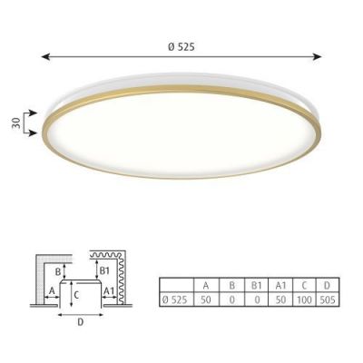 Louis Poulsen Munkegaard 525 Plafondlamp - 3000K Dali - Messing