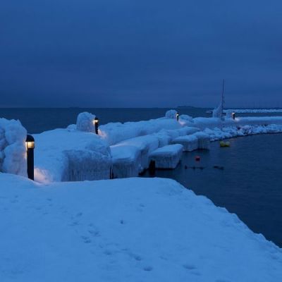 Louis Poulsen Waterfront LED Sokkellamp - 3000K - Voetplaat - Donkergrijs