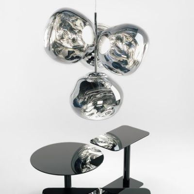 Tom Dixon Melt Large Chandelier LED Hanglamp - Chroom