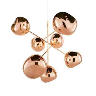 Tom Dixon Melt Large Chandelier LED Hanglamp - Koper