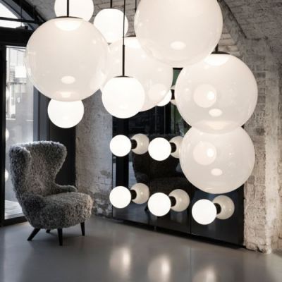 Tom Dixon Opal Globe 25 cm LED Wandlamp - Wit