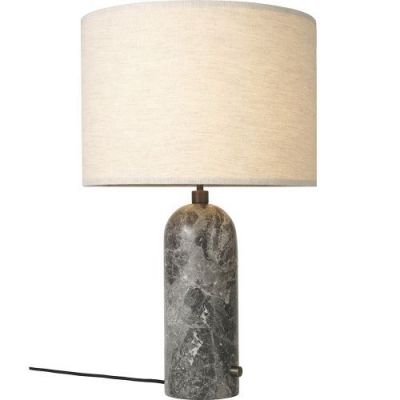 Gubi Gravity Large Tafellamp - Grijs marmer & Canvas wit