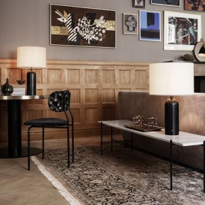 Gubi Gravity Large Tafellamp - Zwart staal & Wit