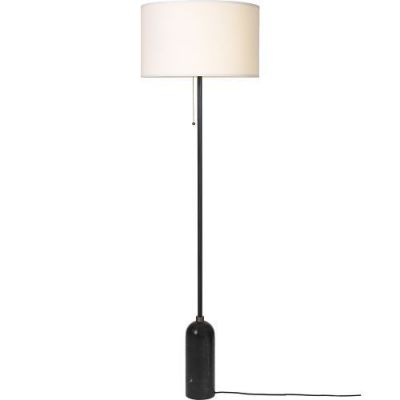 Gubi Gravity Vloerlamp - Zwart marmer & Wit