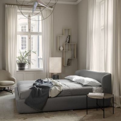 Gubi Gravity XL High Vloerlamp - Grijs marmer & Canvas wit