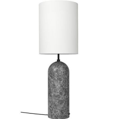 Gubi Gravity XL High Vloerlamp - Grijs marmer & Wit