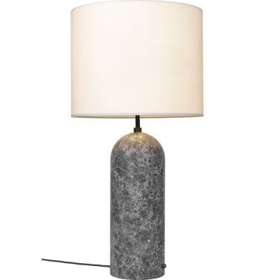Gubi Gravity XL Low Vloerlamp - Grijs marmer & Wit