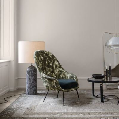 Gubi Gravity XL Low Vloerlamp - Wit marmer & Wit