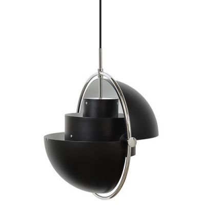 Gubi Multi-Lite Hanglamp - Chroom & Mat zwart