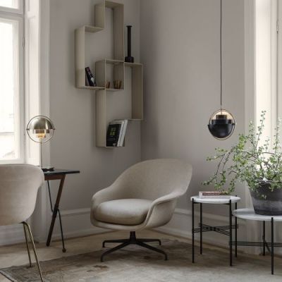 Gubi Multi-Lite Tafellamp - Chroom & Mat zwart