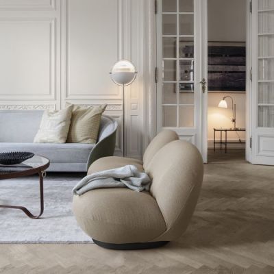 Gubi Multi-Lite Vloerlamp - Messing & Mat zwart