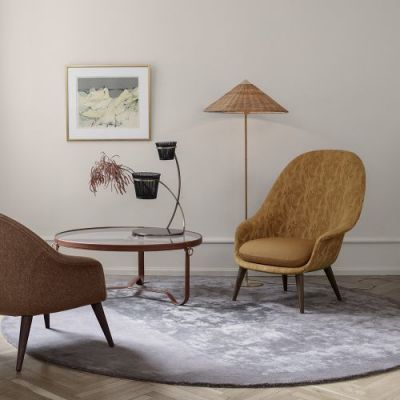 Gubi Tynell 9602 Vloerlamp - Messing & Oranje