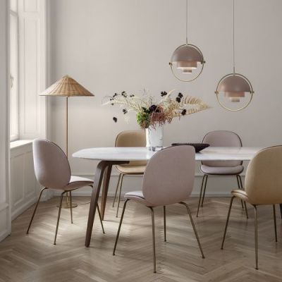 Gubi Tynell 9602 Vloerlamp - Messing & Oranje