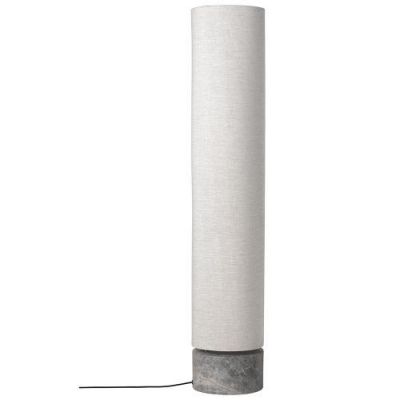Gubi Unbound H120 Vloerlamp - Grijs marmer & Canvas wit