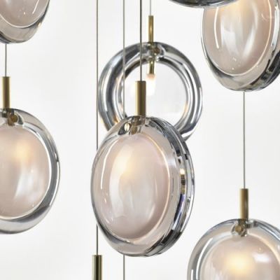 Bomma Lens 12 pcs Hanglamp - 12x Helder glas