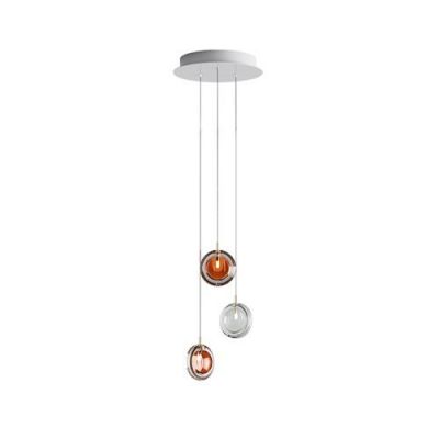 Bomma Lens 3 pcs Hanglamp - 2x Amber 1x Helder glas