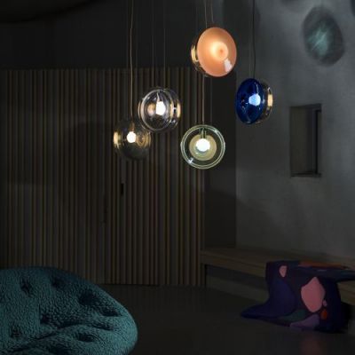 Bomma Orbital Hanglamp - Mercurius zwart - Patina goud