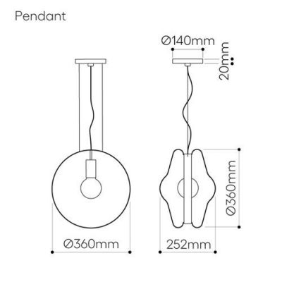 Bomma Orbital Hanglamp - Mercurius zwart - Zilver