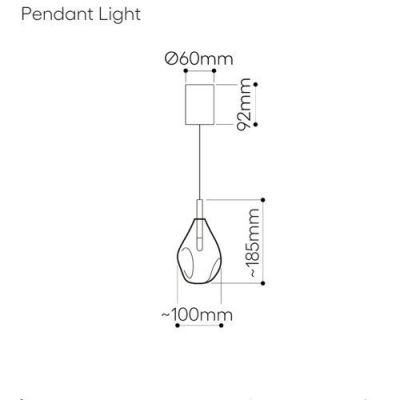 Bomma Soap Mini Single Hanglamp - Helder glas - Antraciet fitting