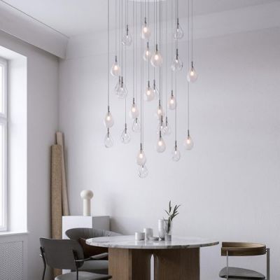 Bomma Soap Mini Single Hanglamp - Helder glas - Geborsteld gouden fitting