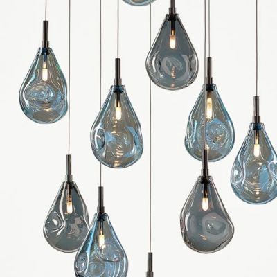 Bomma Soap Mini Single Hanglamp - Zilver glas - Antraciet fitting