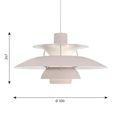 Louis Poulsen PH 5 Hanglamp - Oestergrijs