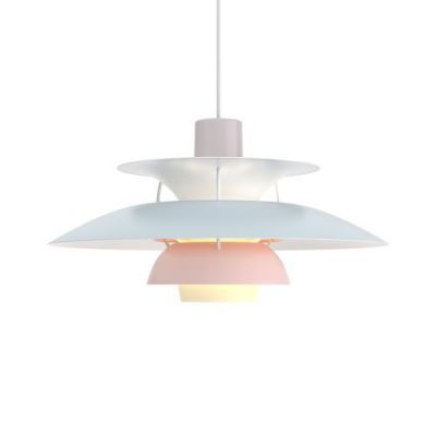 Louis Poulsen PH 5 Hanglamp - Pastel blauw en roze