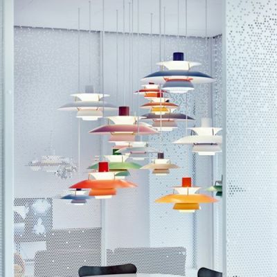 Louis Poulsen PH 5 Hanglamp - Pastel roze, blauw en perzik