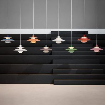 Louis Poulsen PH 5 Hanglamp - Pastel roze, blauw en perzik