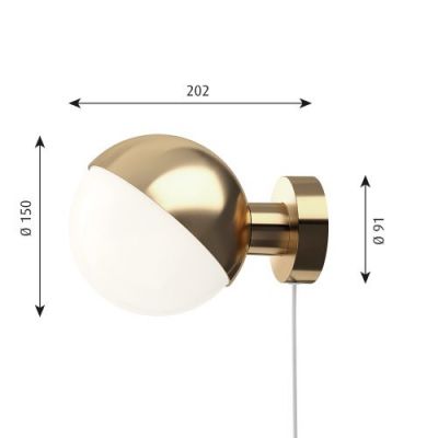 Louis Poulsen VL Studio Wandlamp - Messing - Met draad