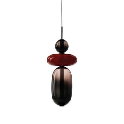 Bomma Pebbles Small Hanglamp - Configuratie 1 - Zwart - rood