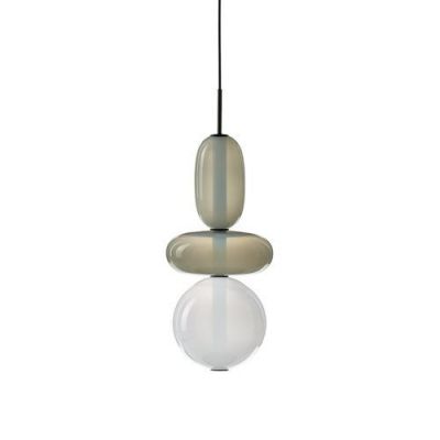 Bomma Pebbles Small Hanglamp - Configuratie 6 - Wit - beige