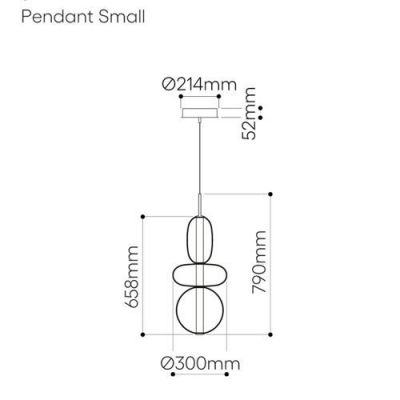 Bomma Pebbles Small Hanglamp - Configuratie 6 - Wit - beige