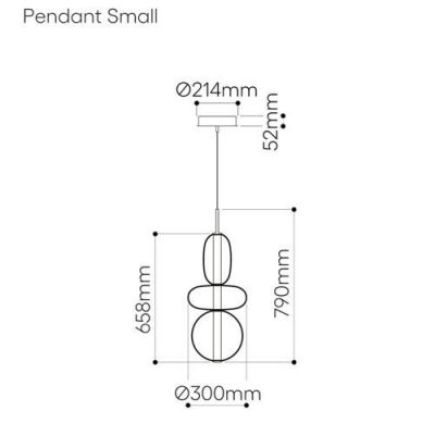 Bomma Pebbles Small Hanglamp - Configuratie 8 - Wit - groen