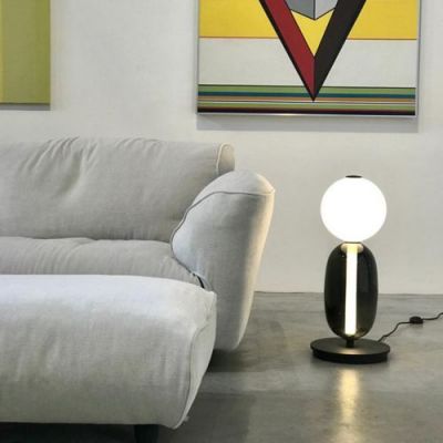 Bomma Pebbles Small Vloerlamp - Configuratie 1 - Zwart - wit