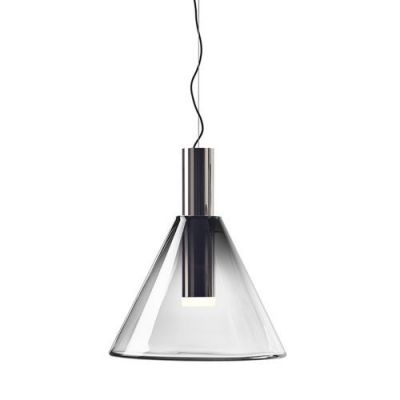Bomma Phenomena Hanglamp - Cone - Rook grijs - zilver