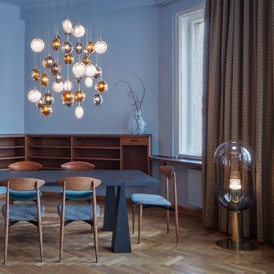Bomma Phenomena Vloerlamp - Capsule - Rook grijs - goud