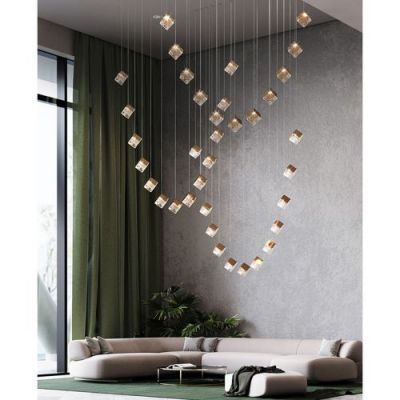 Bomma Pyrite 26 pcs Square Hanglamp - Zilver