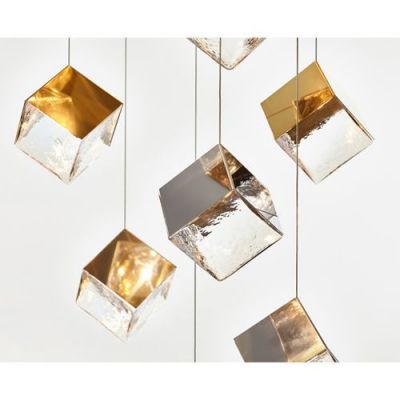 Bomma Pyrite Small Hanglamp - Goud - geborsteld goud